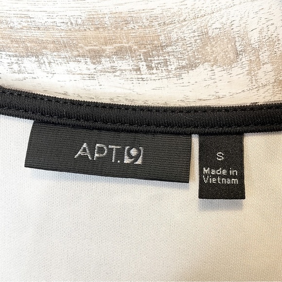 APT 9 | Black White Floral Sleeveless High Neck Mini Dress - Picture 3 of 6